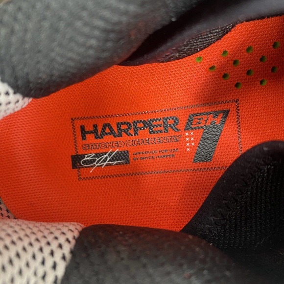 Under Armour Metal Cleats Men's‎ 8.5 Black Harper 7 Low ST Hovr Hybrid Baseball - Picture 8 of 9